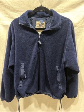 Oarsman 913  Vintage Men's Navy Half-Zip Fleece Pullover